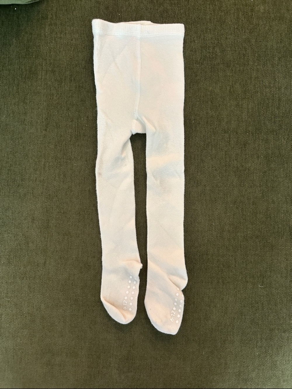 Primary White Kids Tights with Gripper Dots